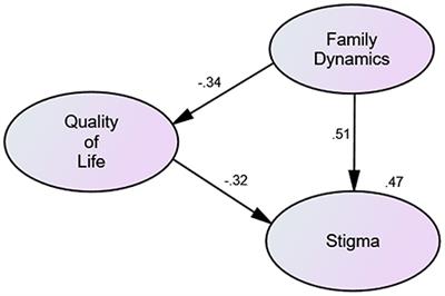 Influence of Family Dynamics on Stigma Experienced by Patients With Schizophrenia: Mediating Effect of Quality of Life